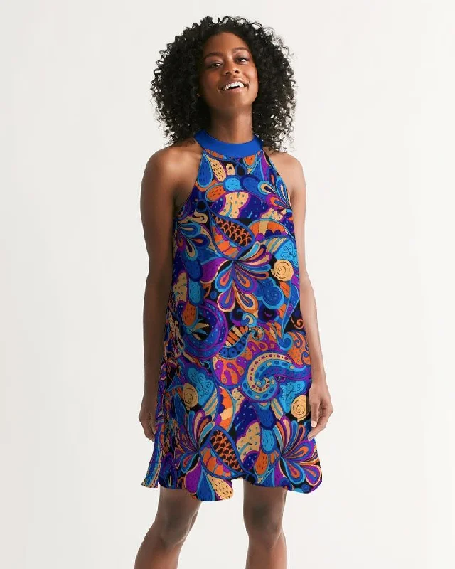 Jina Halter Flare Dress