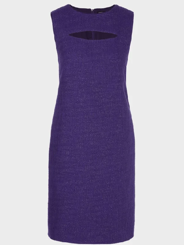 Marc Cain Glam Dress With Cut Out In Deep Purple XG 21.09 W08 COL 748
