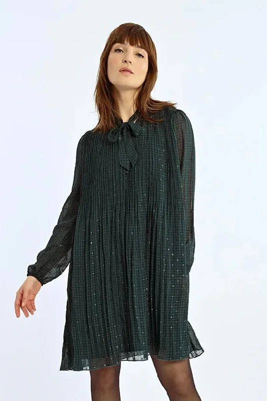 Molly Bracken Plaid Sequin Dress