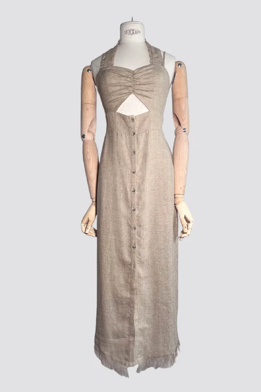 Cut-Out Dress - Beige