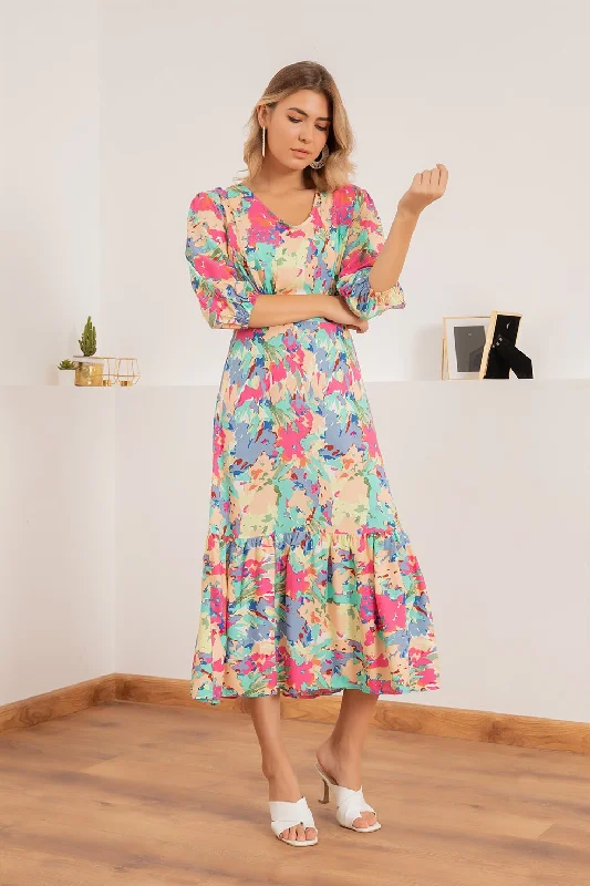 Printed Pink Dress
