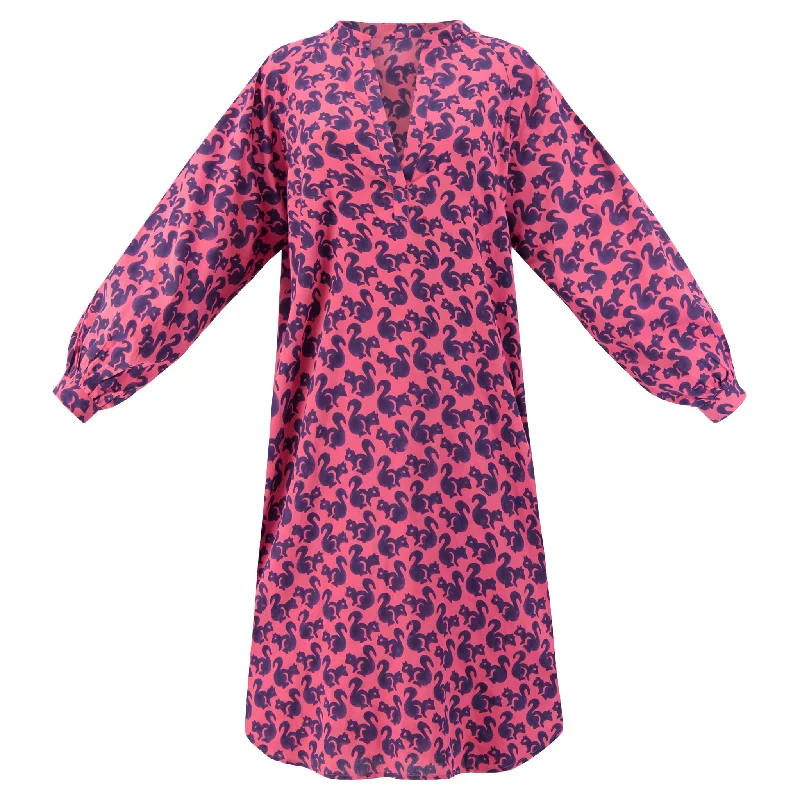 Ruby Dress in Fuchsia Squirrel