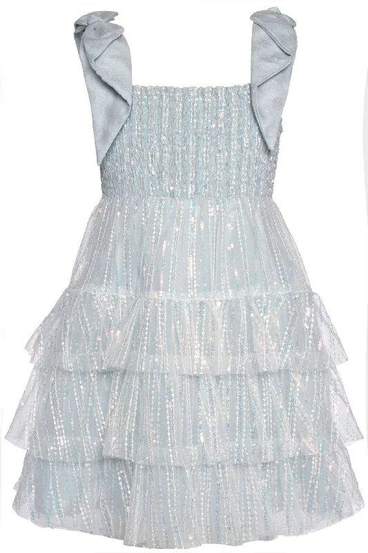 Sequin Baby Doll Dress | Blue