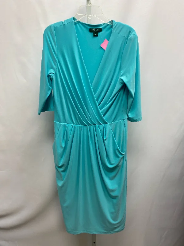 Size 12 Ralph Lauren Turquoise 3/4 Sleeve Dress