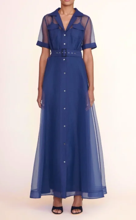 Staud Millie Dress - Navy Organza