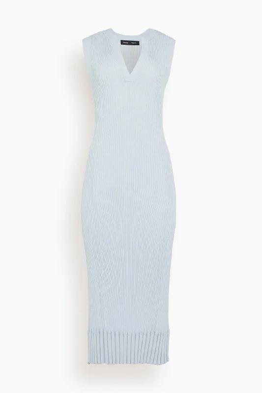 Tatum Knit Dress in Sky Blue