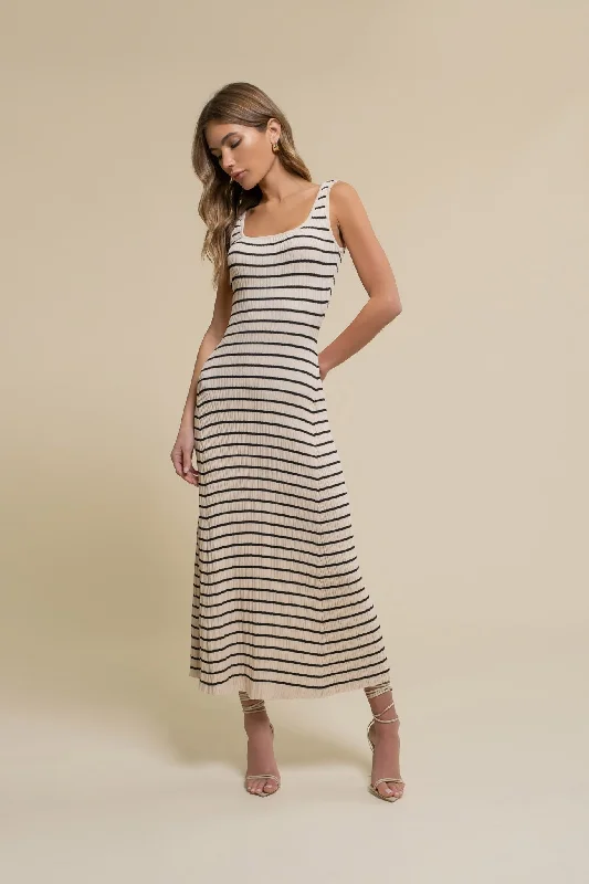 The Ava Striped Long Dress