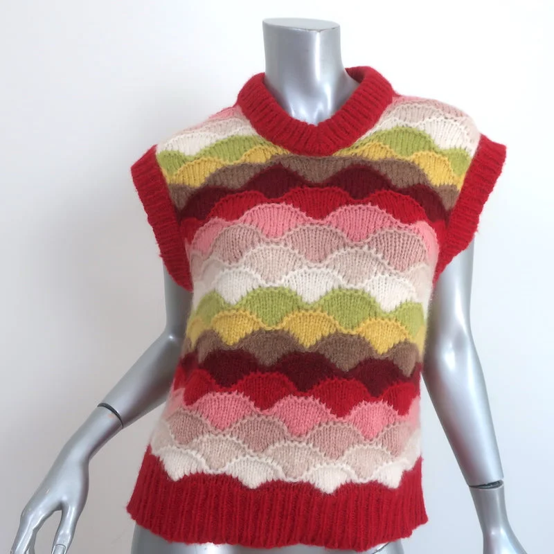 Alanui Under the Northern Sky Sweater Vest Multicolor Alpaca-Blend Size Small Iron Safe Non-Iron Wrinkle Free Alanui Under the Northern Sky Sweater Vest Multicolor Alpaca-Blend Size Small Iron Safe Non-Iron Wrinkle Free