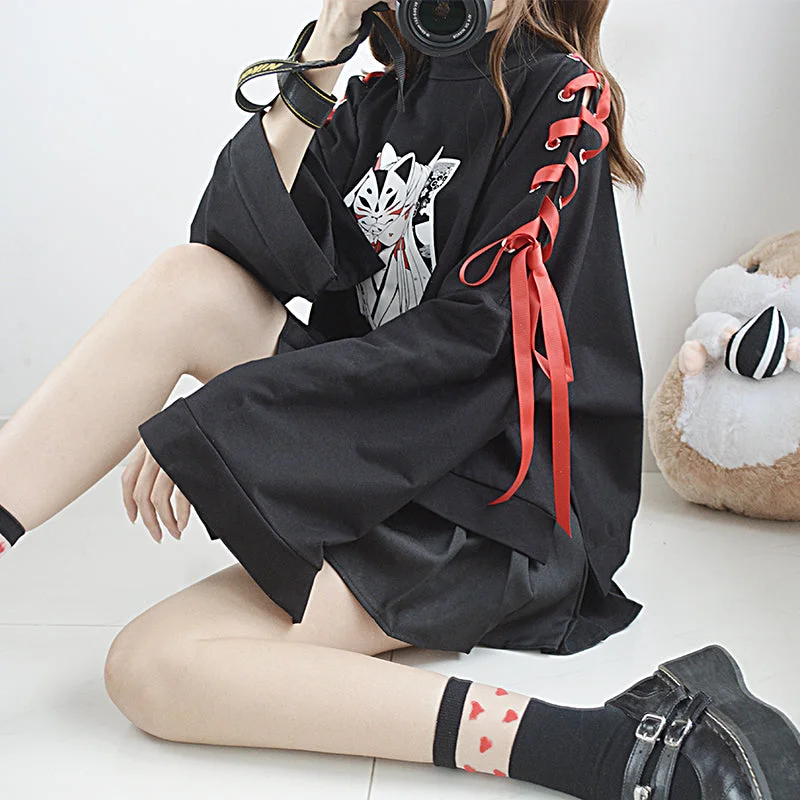 Anime monster fox long-sleeved sweater YV43762 Cotton Fabric Linen Fabric Terry Fabric Anime monster fox long-sleeved sweater YV43762 Cotton Fabric Linen Fabric Terry Fabric