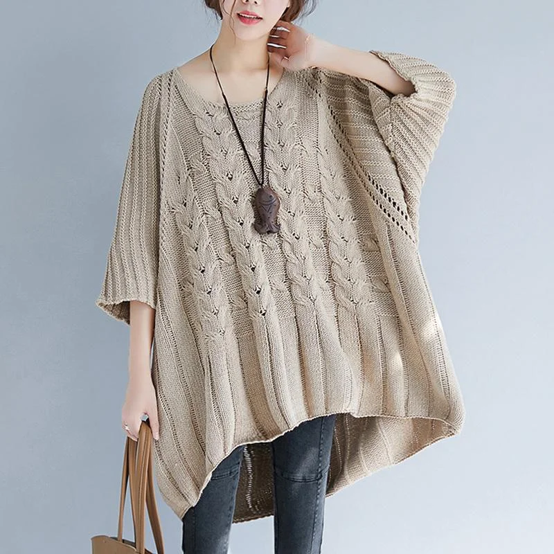 Autumn Knit Sweater Loose Pullover Wool Sweater Cotton Sweater Cashmere Sweater