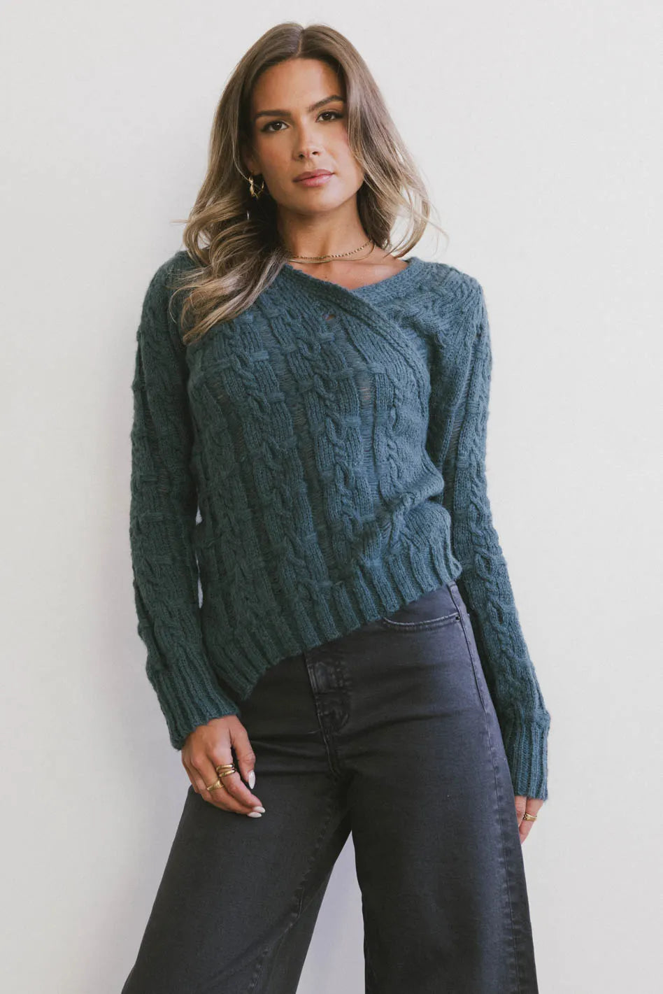 Bentley Knit Sweater Herringbone Houndstooth Plaid