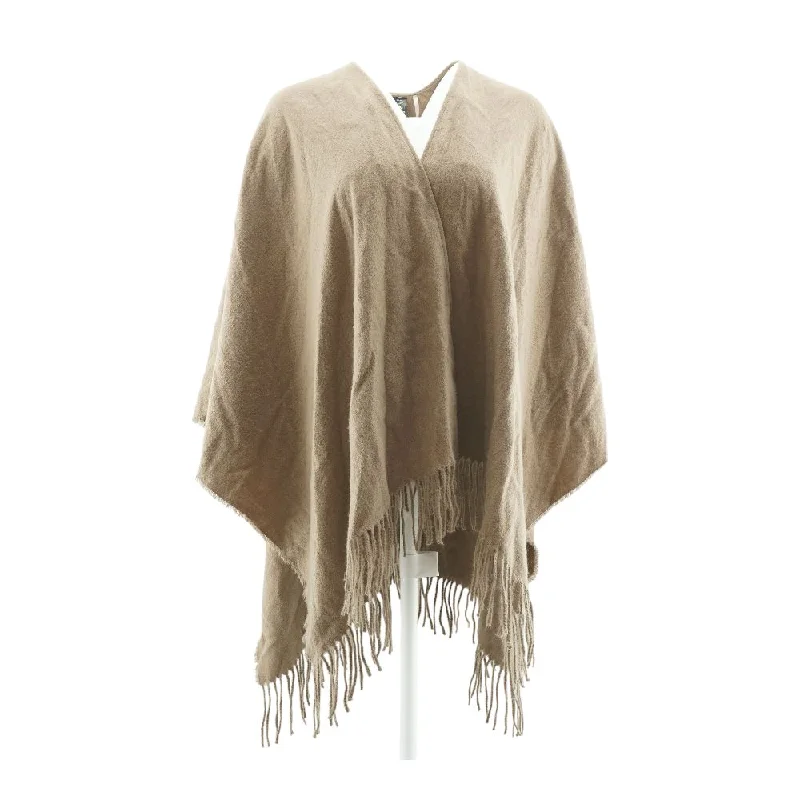 Brown Solid Cape Sweater Velvet Chenille Corduroy