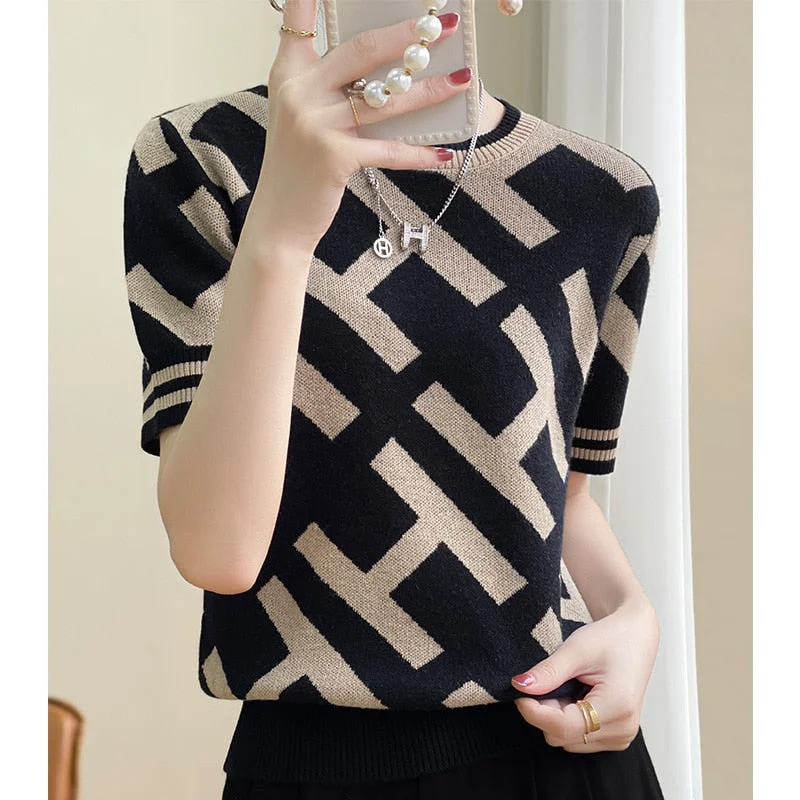 Cheap Official Store New Woolen Sweater Short Sleeved Women's Off Season Clearance Fashion Pullover T-shirt Free Of Freight Mesh Sweater Canvas Denim Cheap Official Store New Woolen Sweater Short Sleeved Women's Off Season Clearance Fashion Pullover T-shirt Free Of Freight Mesh Sweater Canvas Denim