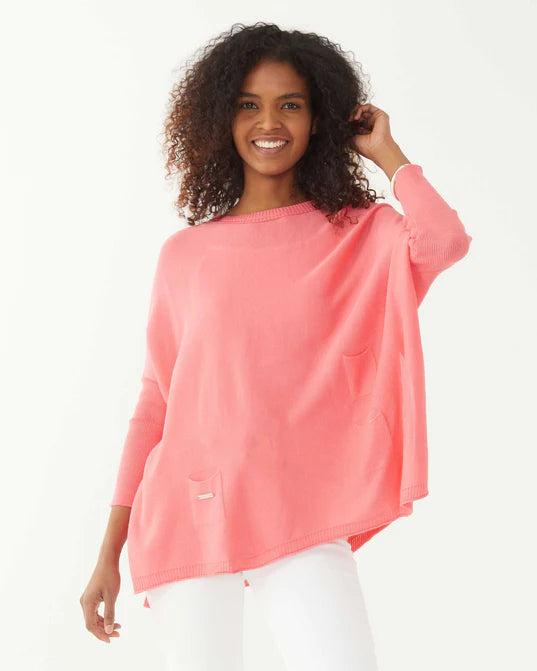 Mersea The Catalina Travel Sweater Coral Modern Contemporary Chic
