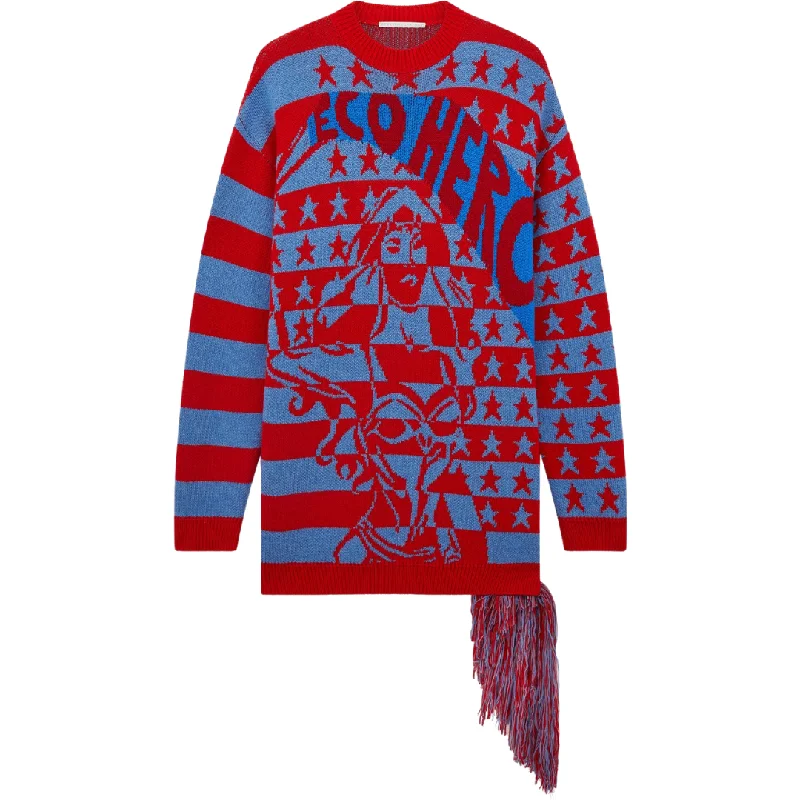Eco Hero Oversized Jumper Ribbed Striped Patterned