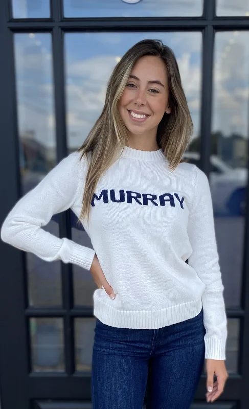 Ellsworth & Ivy Murray Sweater Ivory/Navy Modern Contemporary Chic