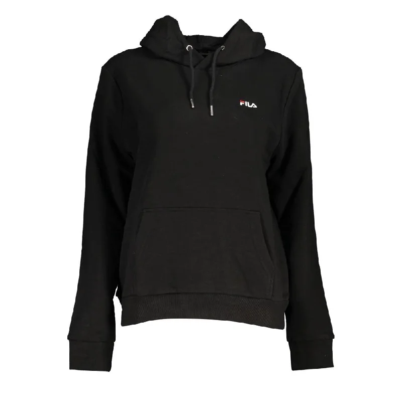 Fila Black Cotton Sweater Lace Blend Ribbed Blend Corduroy Blend