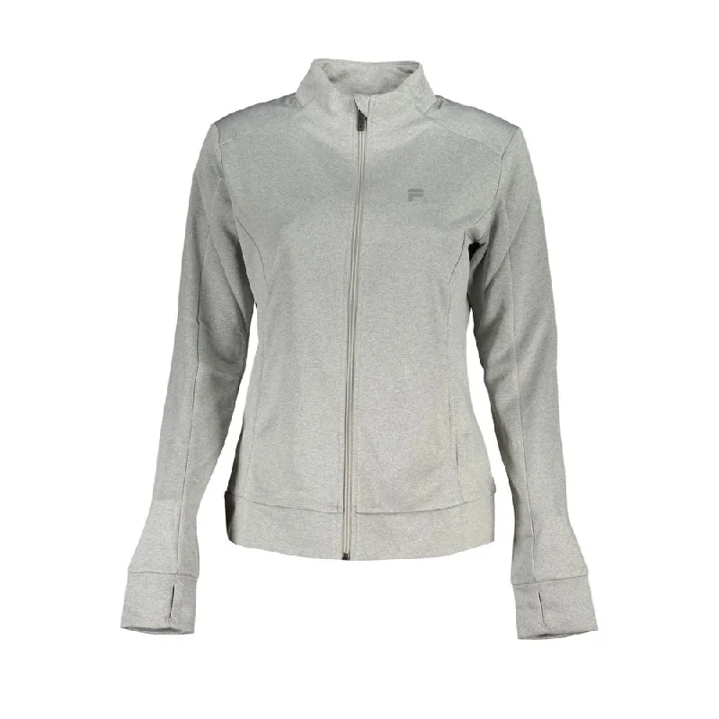Fila Gray Polyester Sweater Thin Thick Dense