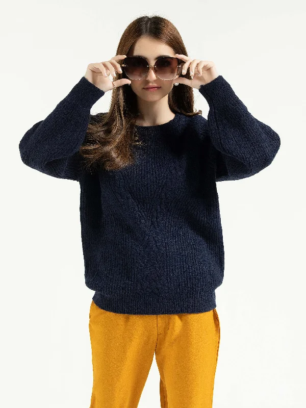 Basic Sweater Ribbed Striped Patterned