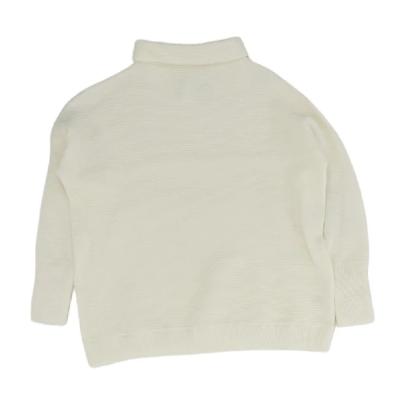 Ivory Solid Turtleneck Sweater Bright Pastel Dark
