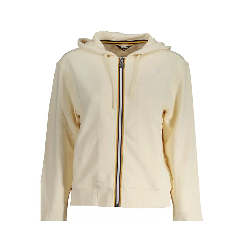 K-WAY Beige Cotton Sweater Sequined Glittery Shiny