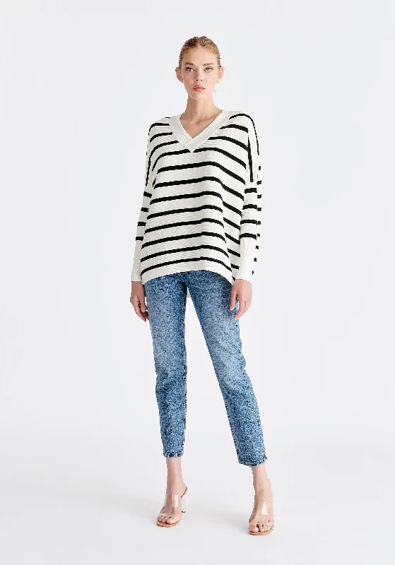 Paisie V-Neck Ribbed Jumper Boat Neck Shawl Collar Notched Collar