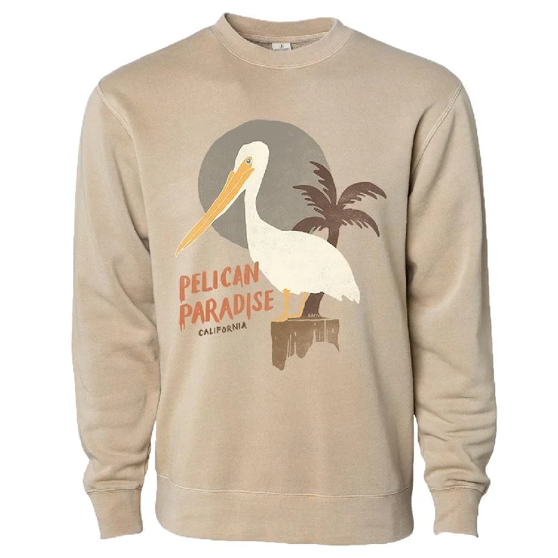 Pelican Paradise Sandstone Sweater Houndstooth Herringbone Solid