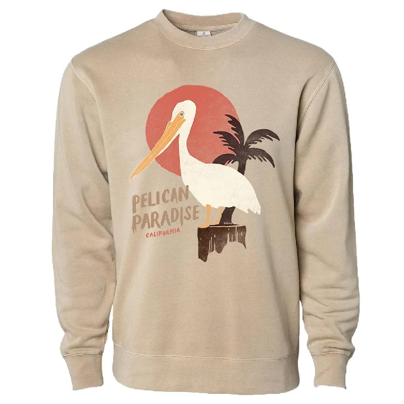 Pelican Paradise Sandstone Sweater Real Fur Shearling Chenille