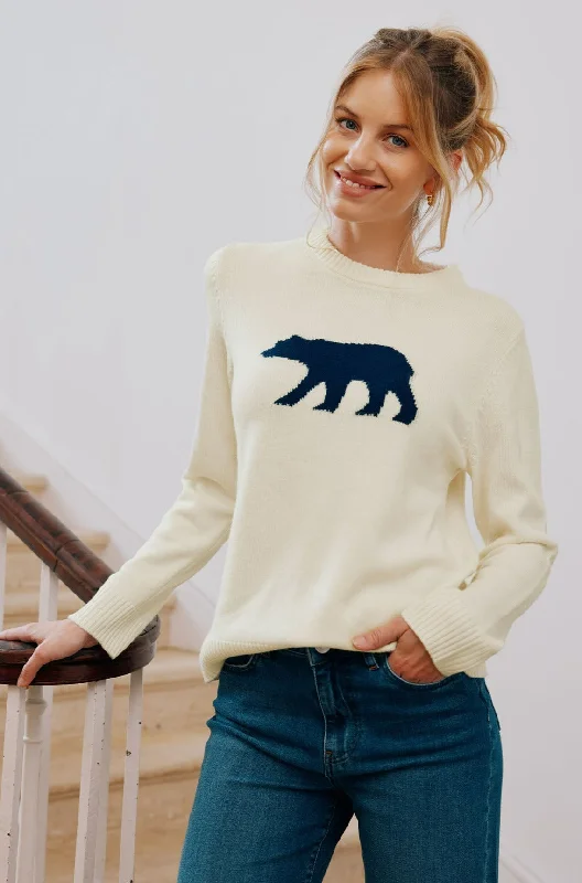 Merino Wool Polar Bear Jumper | Cream/Navy Rayon Fabric Velvet Fabric Corduroy Fabric Merino Wool Polar Bear Jumper | Cream/Navy Rayon Fabric Velvet Fabric Corduroy Fabric