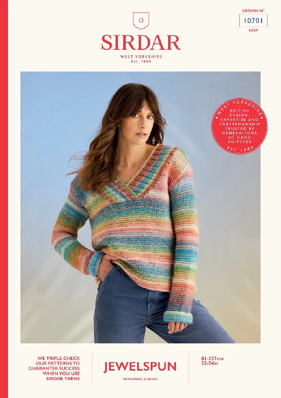 Sirdar 10701 - High Tide Sweater Boxy Sweater Fitted Sweater A-Line