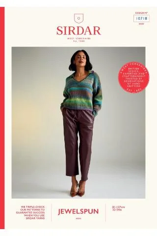 Sirdar 10718 - Midnight Garden Sweater Anti-Pilling Anti-Shrink Durable