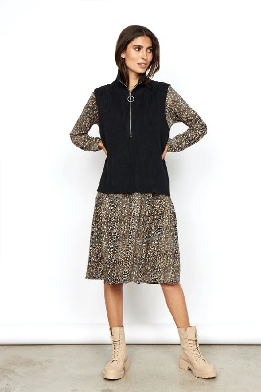 Soyaconept Tricia 1 Sweater Mesh Blend Leather Blend Suede Blend