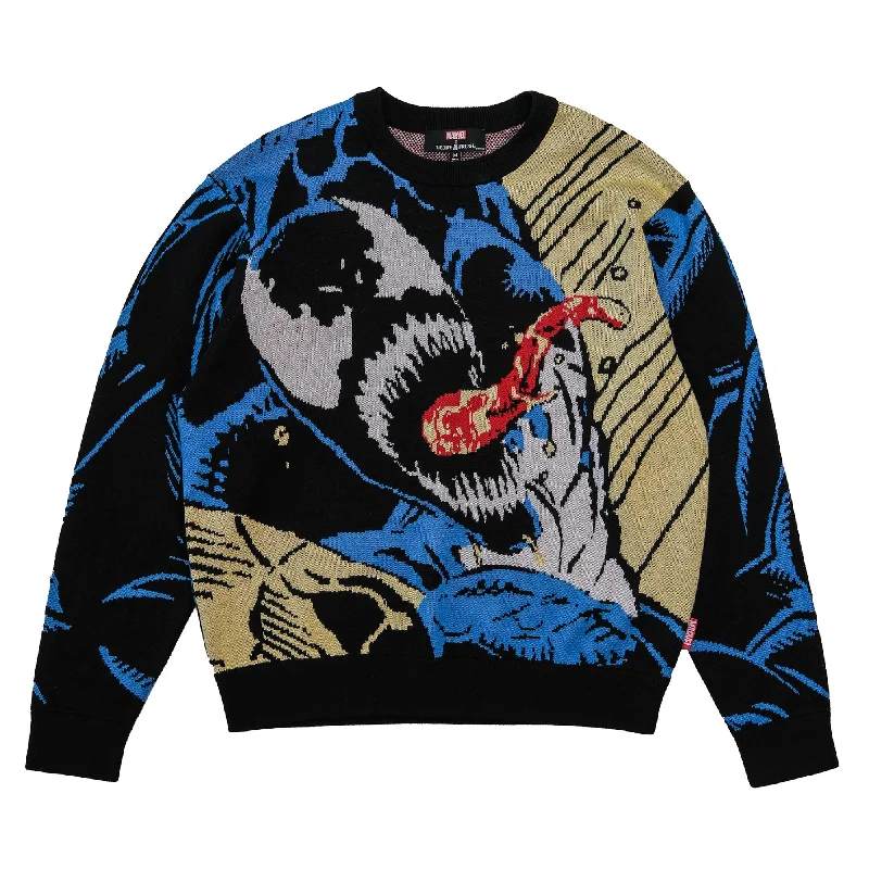 TF x Marvel Venom Jacquard Sweater Chenille Brocade Lace