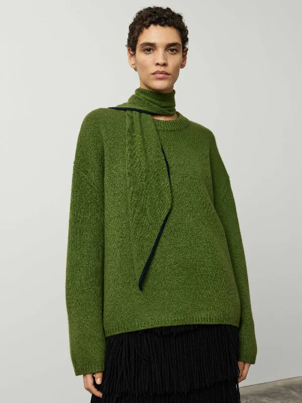 The Lou Sweater Mesh Sweater Canvas Denim