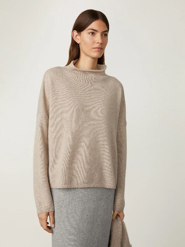 The Sandy Sweater Turtle Neck Boat Neck Asymmetrical Neck