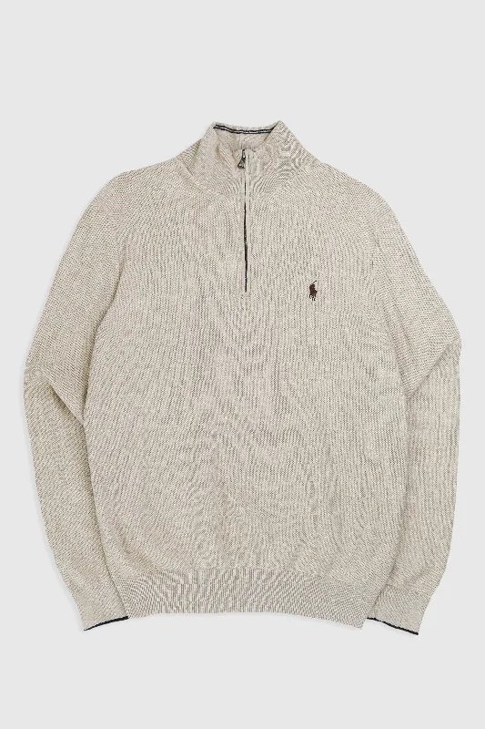 Vintage 1/4 Zip Knit Sweater Lightweight Heavyweight Midweight