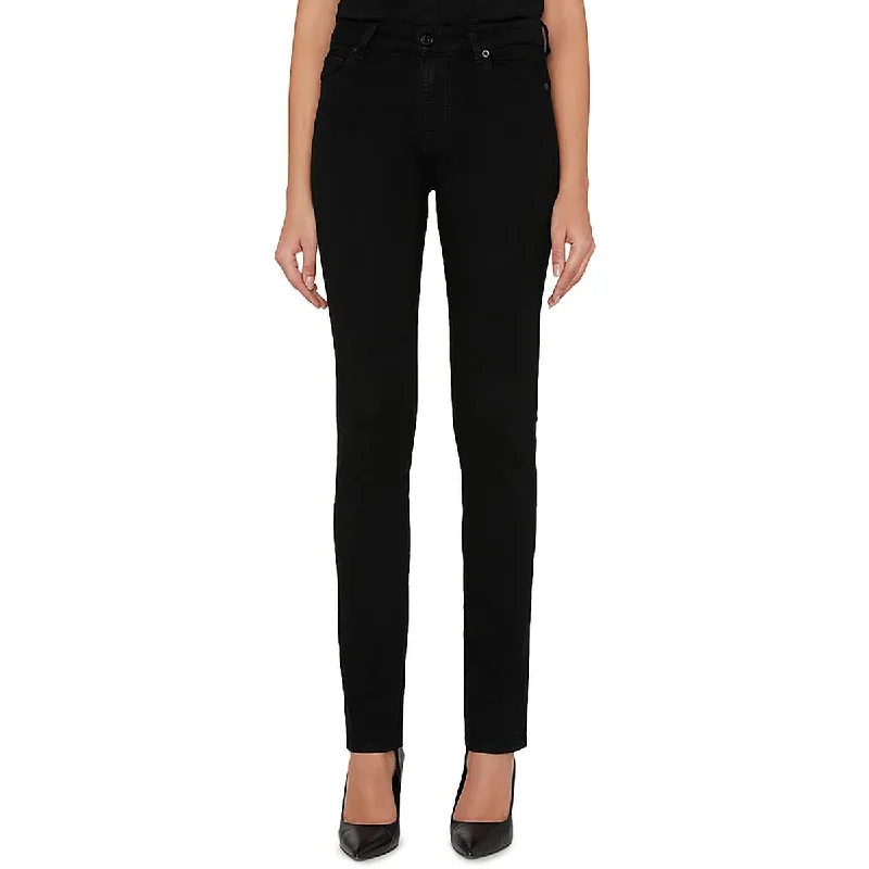 7 For All Mankind Womens Denim Mid Rise Straight Leg Jeans Fashionable Cropped Denim Jeans 7 For All Mankind Womens Denim Mid Rise Straight Leg Jeans Fashionable Cropped Denim Jeans