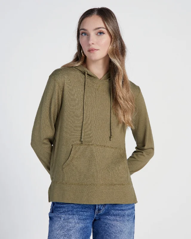 Hacci Pocket Hoodie Hoodie with Button Classic Timeless