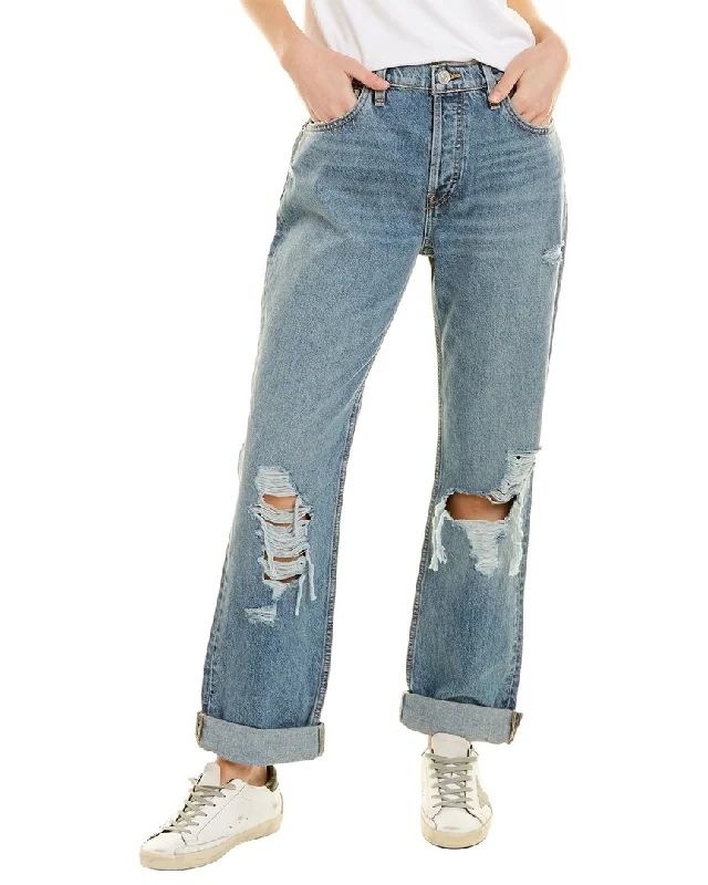 Hudson Jeans Thalia Feel Alive Loose Fit Jean Comfortable Folded Hem Jeans