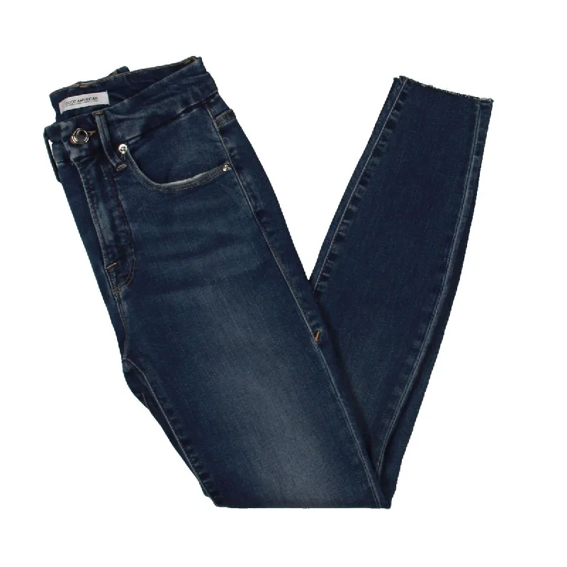 Womens Denim Skinny Jeans Chic Dark-Wash Skinny Jeans