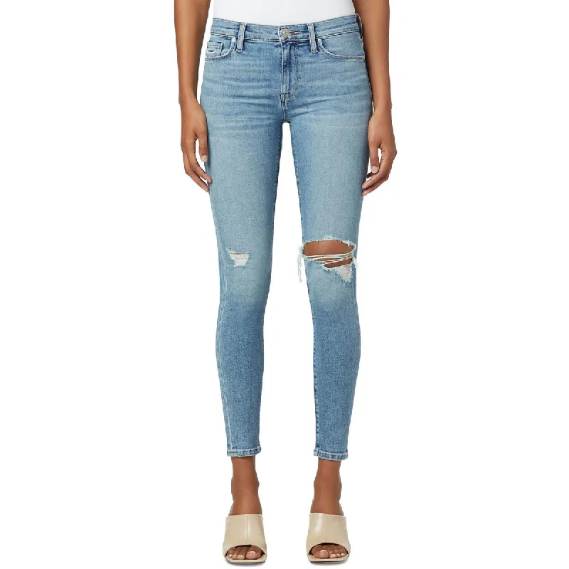Nico Womens Super Skinny Distressed Skinny Jeans Stylish Plus Size Denim Jeans