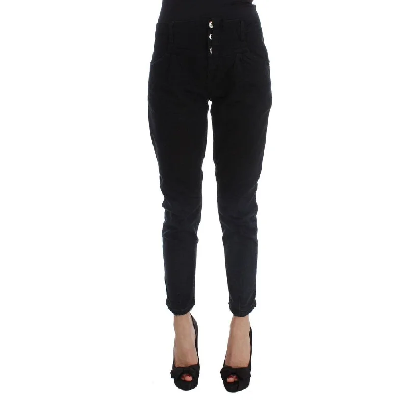 Black  Jeans & Pant Chic Double Waistband Jeans