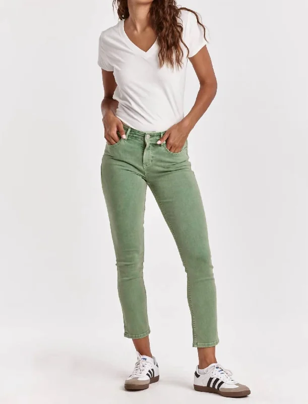 Blaire Straight Jean In Nephrite Fashionable Mom Jeans