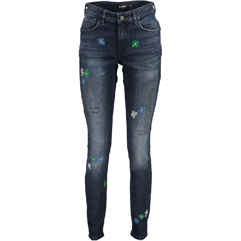 Blue Cotton Jeans & Pant Classic Slim Fit Jeans
