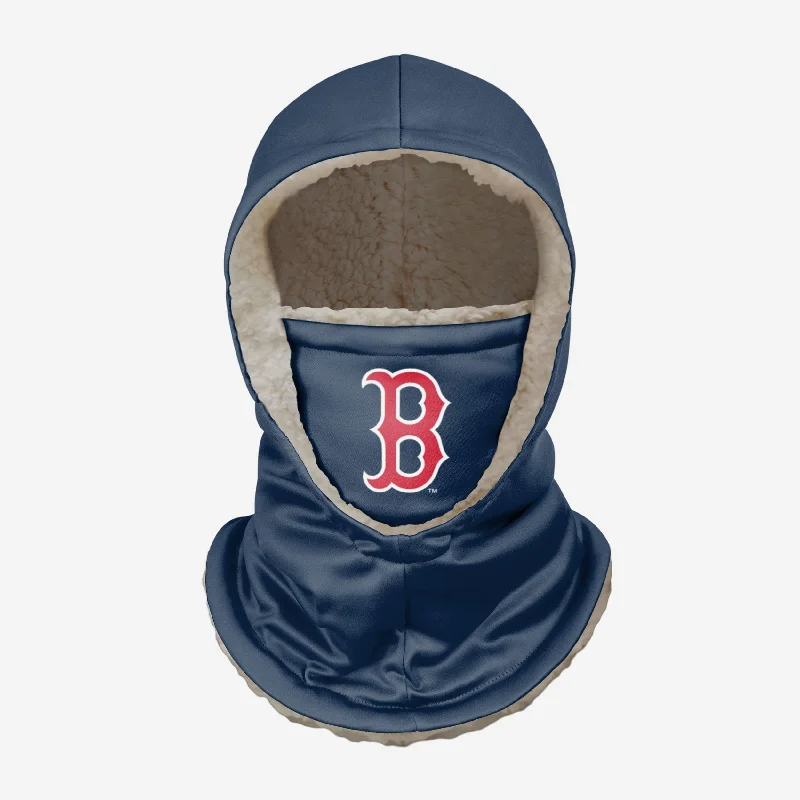 Boston Red Sox Team Color Hooded Gaiter Hoodie with Ribbed Hem Stretchable Secure