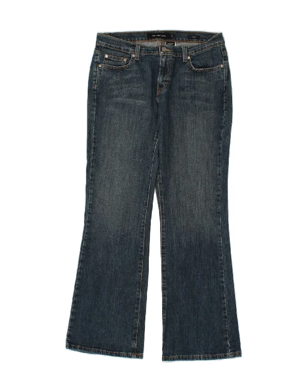 CALVIN KLEIN Womens Flared Jeans US 10 Large W32 L30 Blue Cotton Trendy Vintage Denim Jeans CALVIN KLEIN Womens Flared Jeans US 10 Large W32 L30 Blue Cotton Trendy Vintage Denim Jeans