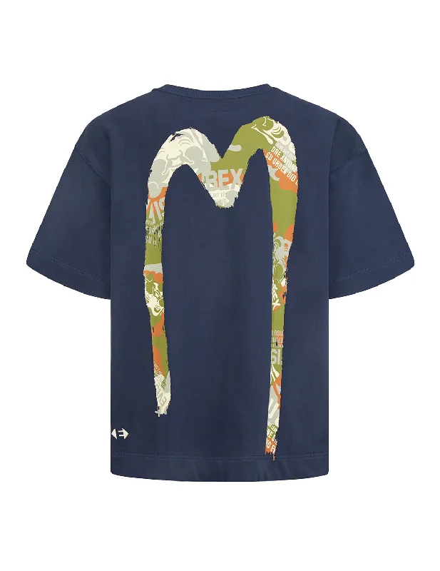 Camouflage Daicock Print Oversized Sweatshirt Hoodie with Lace Feminine Delicate