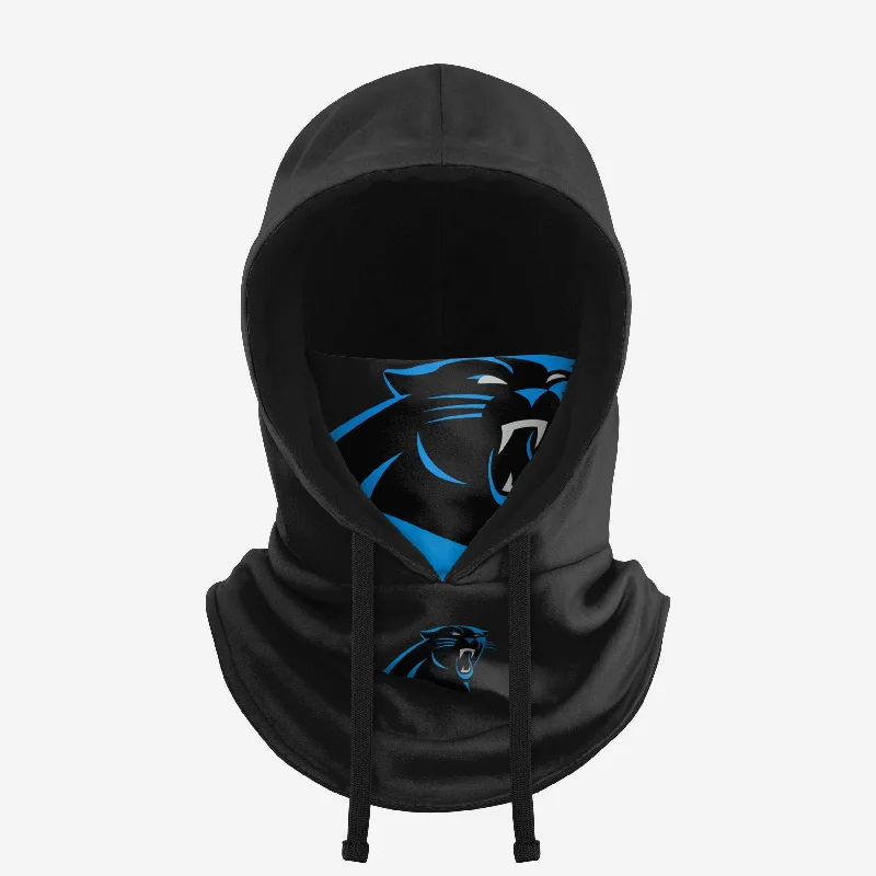 Carolina Panthers Drawstring Hooded Gaiter Cotton Hoodie Fleece Lining Warmth