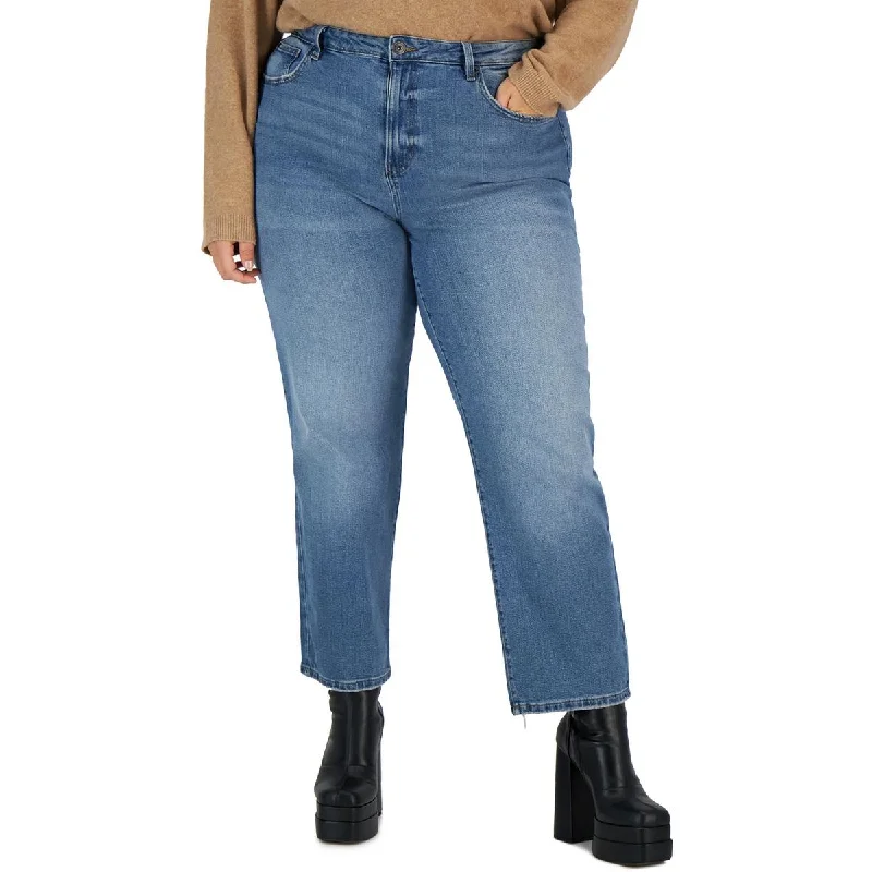 Celebrity Pink Womens The Retro Hi-Rise Relaxed Straight Leg Jeans Stylish Plus Size Denim Jeans Celebrity Pink Womens The Retro Hi-Rise Relaxed Straight Leg Jeans Stylish Plus Size Denim Jeans