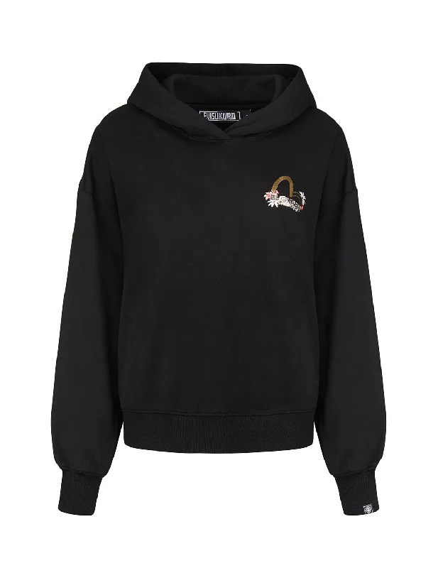 Chain Lace Oversized Hoodie Hoodie with Gradient Ombre Colorful